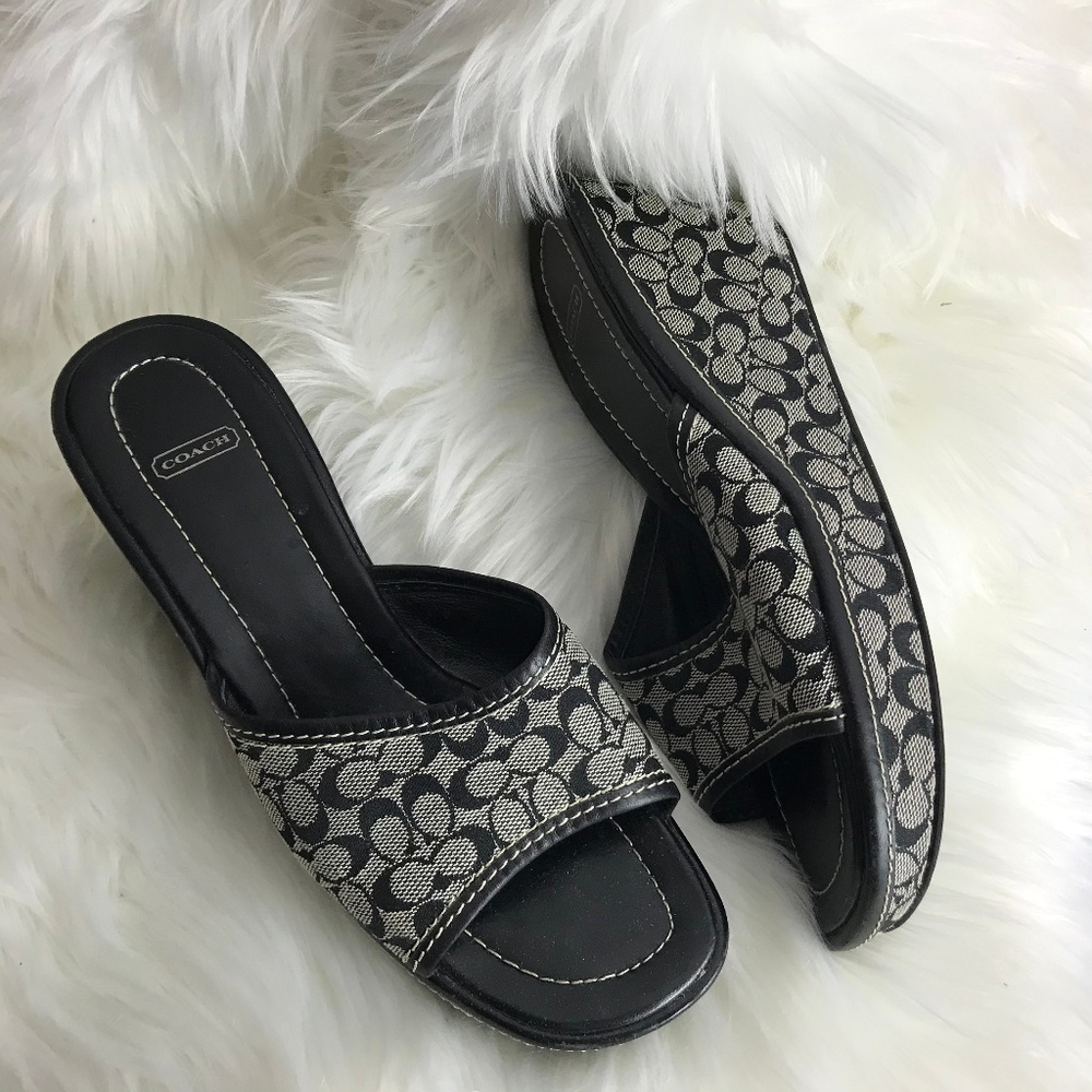 Coach Signature Connie Black Wedge Platform Shoe - Picture 2 of 7
